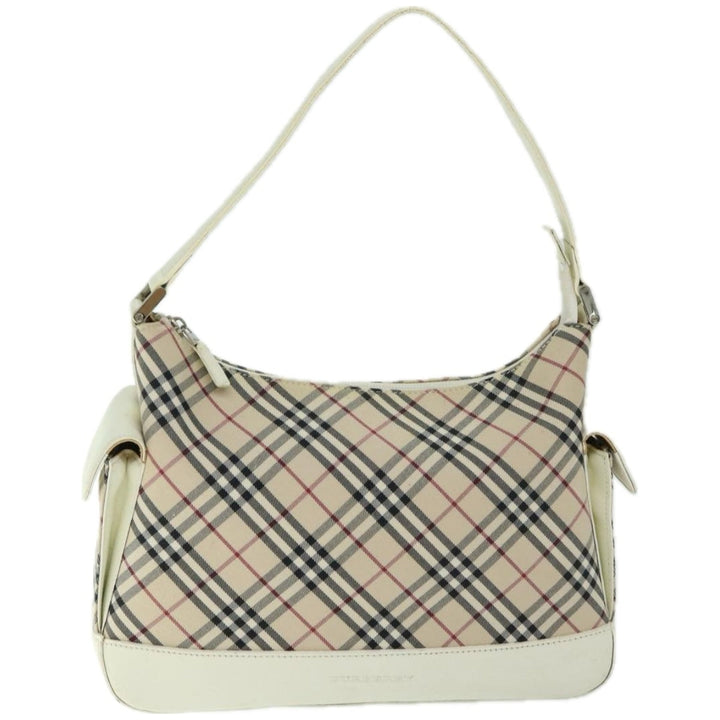 BURBERRYSs Nova Check Shoulder Bag Canvas Beige Auth 67086