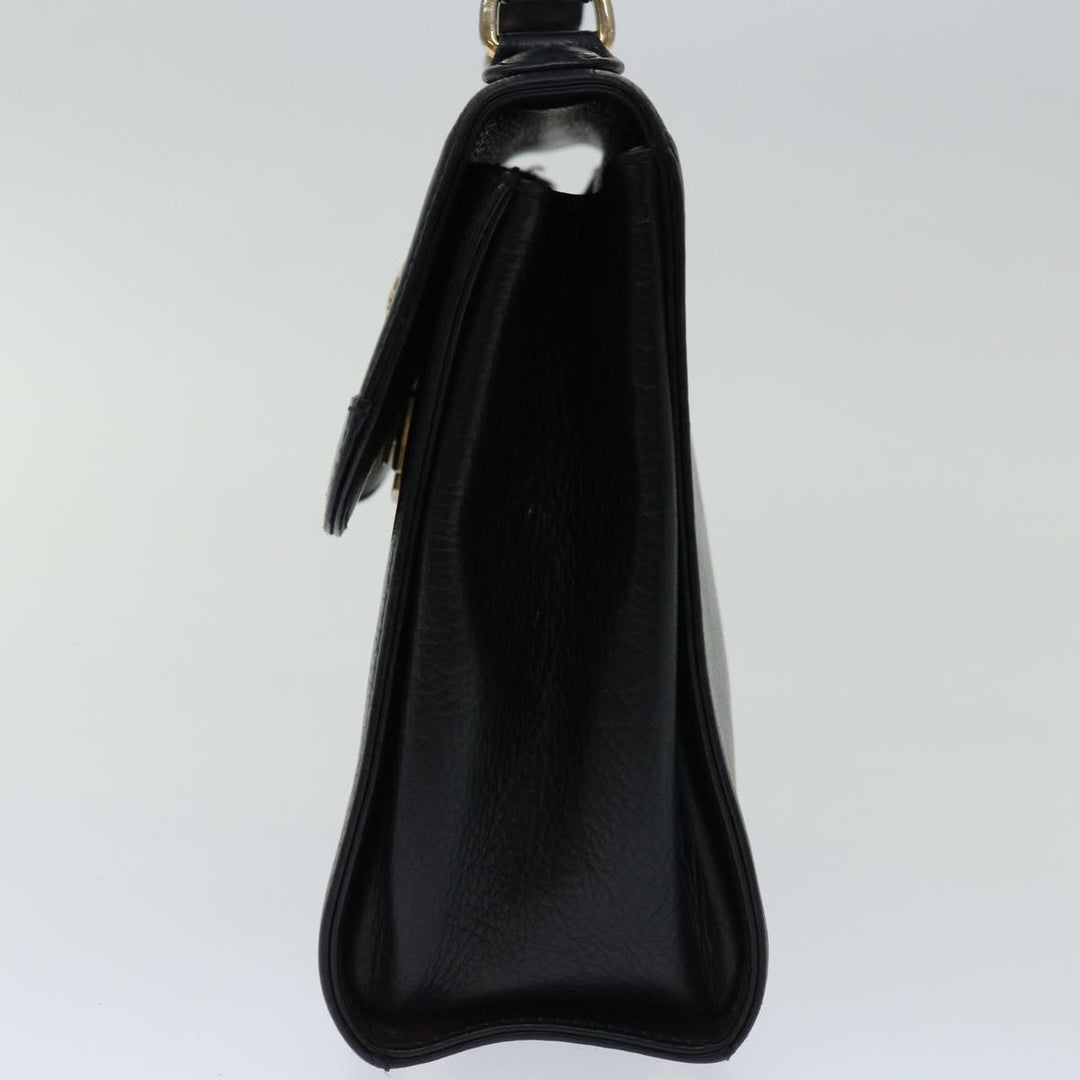 BURBERRYSs Hand Bag Leather Black Auth 67181