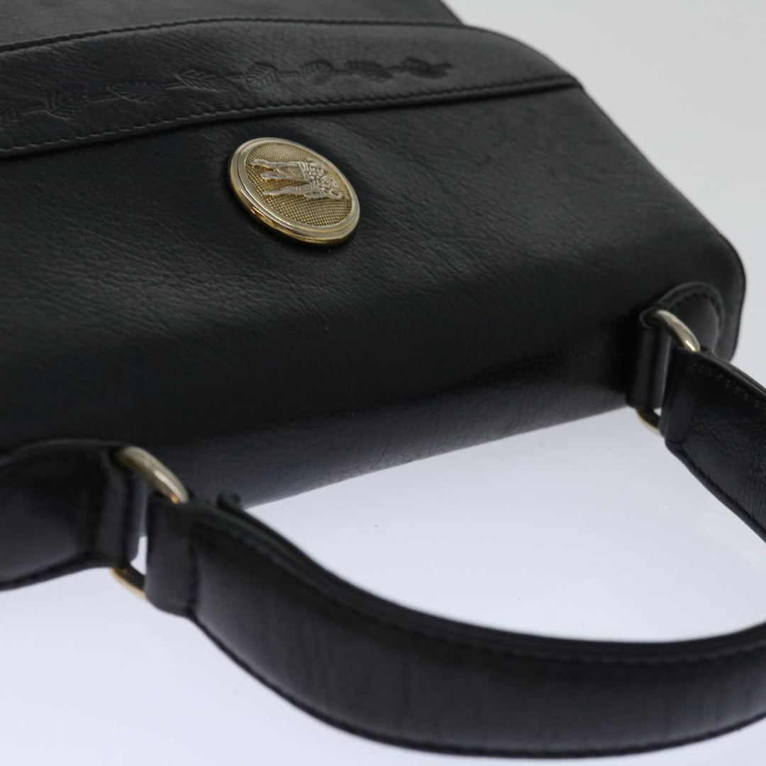 BURBERRYSs Hand Bag Leather Black Auth 67181