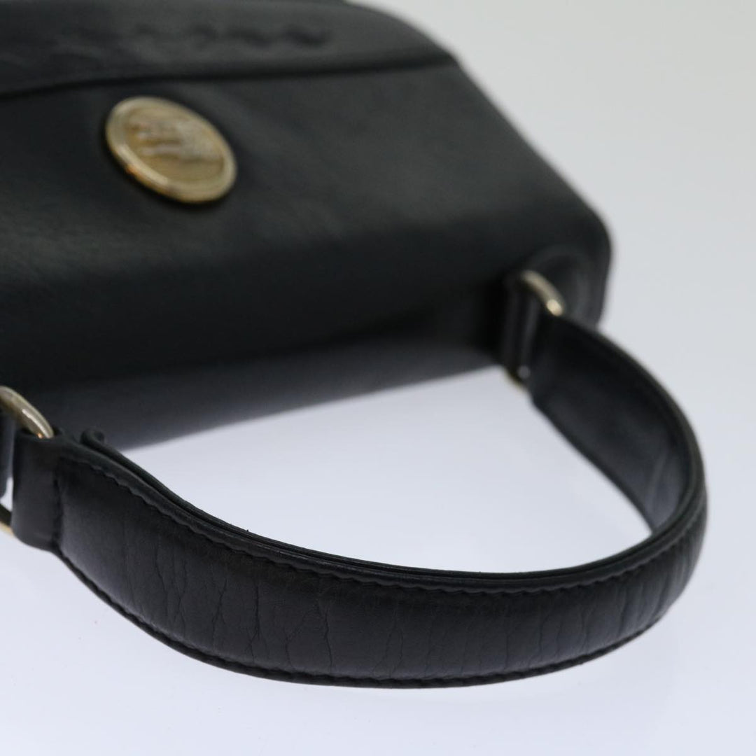 BURBERRYSs Hand Bag Leather Black Auth 67181