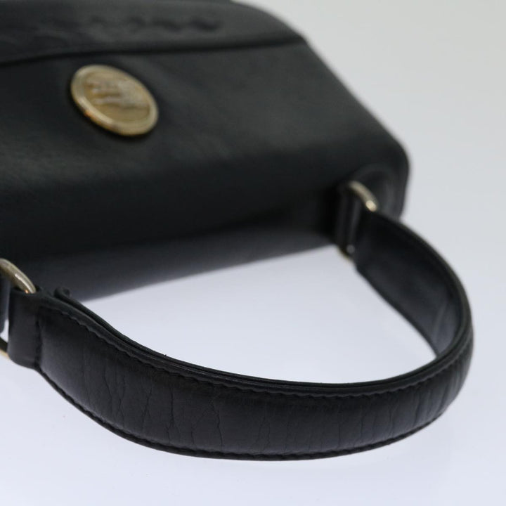 BURBERRYSs Hand Bag Leather Black Auth 67181