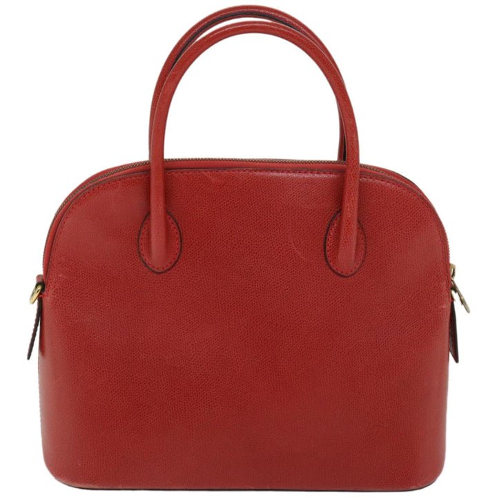 Celine Hand Bag Leather 2way Red Auth 67191