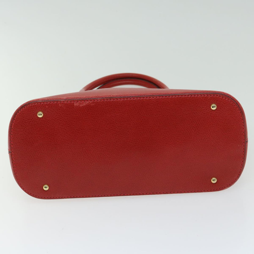 Celine Hand Bag Leather 2way Red Auth 67191