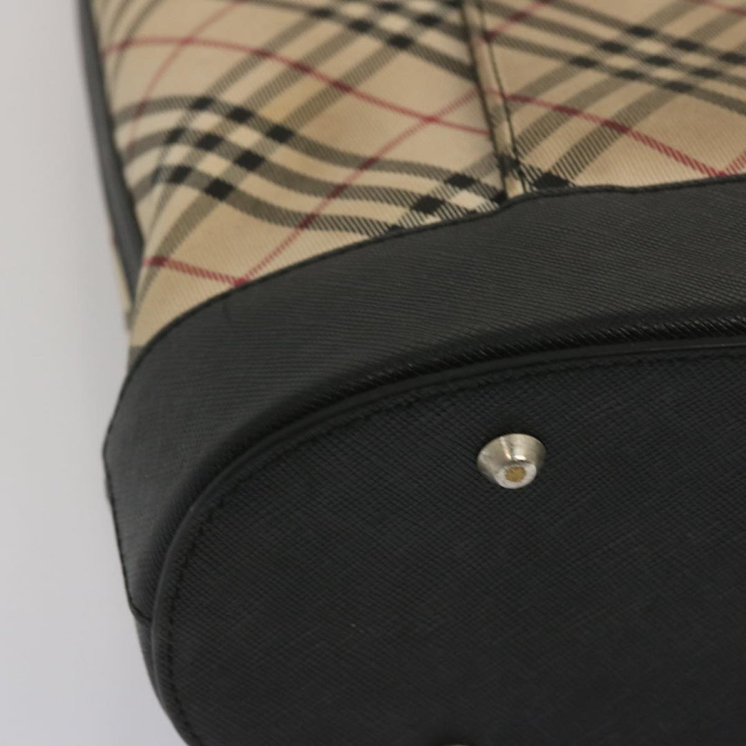 Burberry Nova Check Shoulder Bag Canvas Beige Auth 67237
