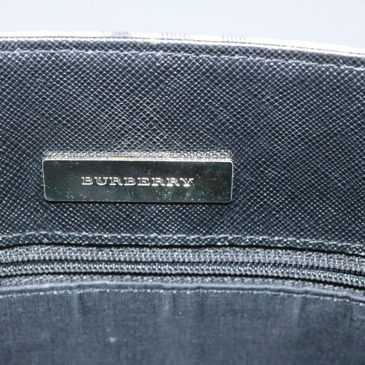 Burberry Nova Check Shoulder Bag Canvas Beige Auth 67237