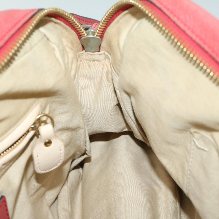Chloe Paraty Hand Bag Leather Red 67266
