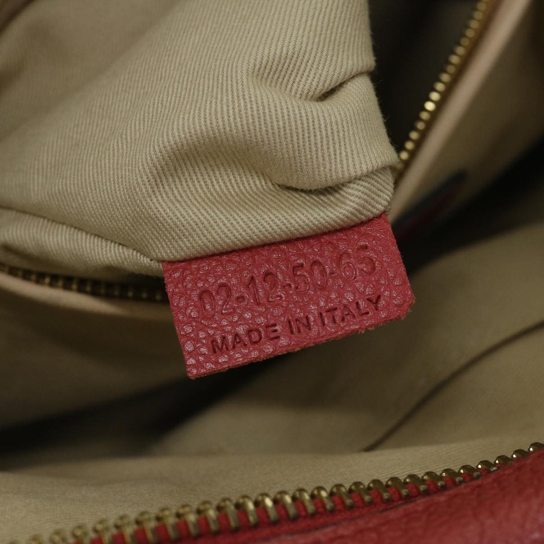 Chloe Paraty Hand Bag Leather Red 67266