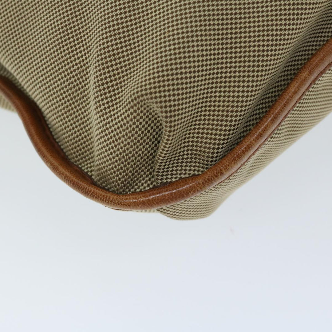Chloe Harley Shoulder Bag Canvas Leather Beige Brown 67268