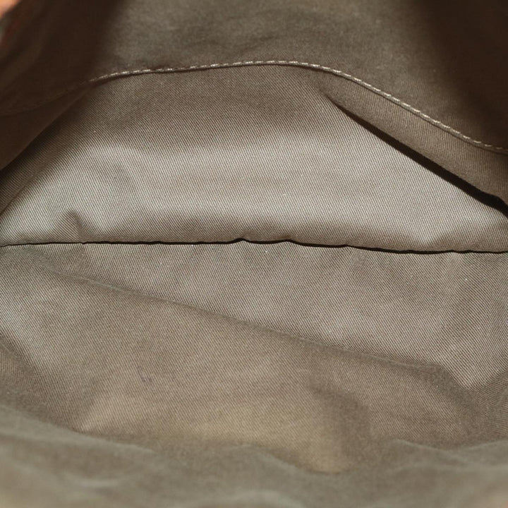 Chloe Harley Shoulder Bag Canvas Leather Beige Brown 67268