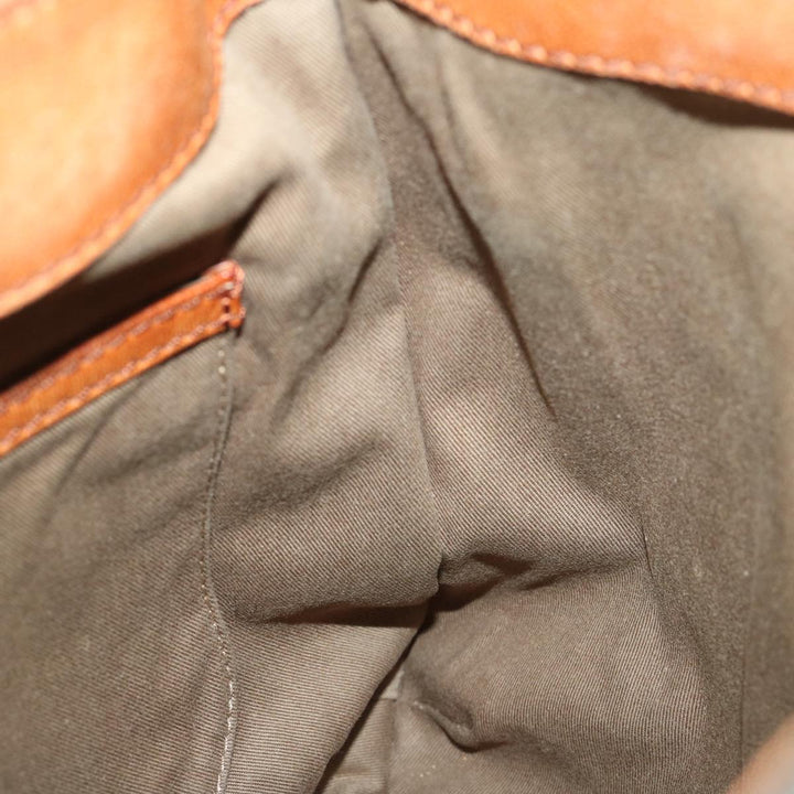 Chloe Harley Shoulder Bag Canvas Leather Beige Brown 67268