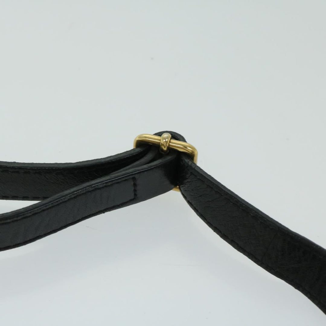 Chloe Harley Shoulder Bag Canvas Leather Beige Black 67269