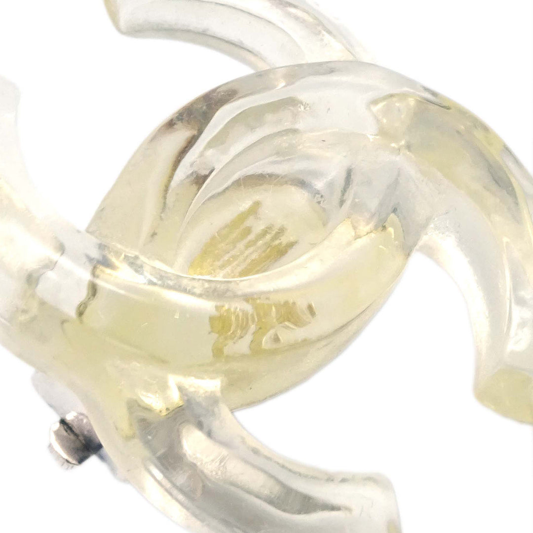 Top Quality Chanel CC Earrings Clip-On Clear 02P