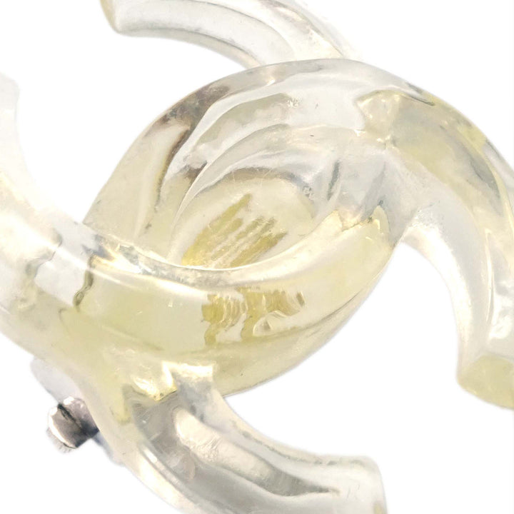 Top Quality Chanel CC Earrings Clip-On Clear 02P