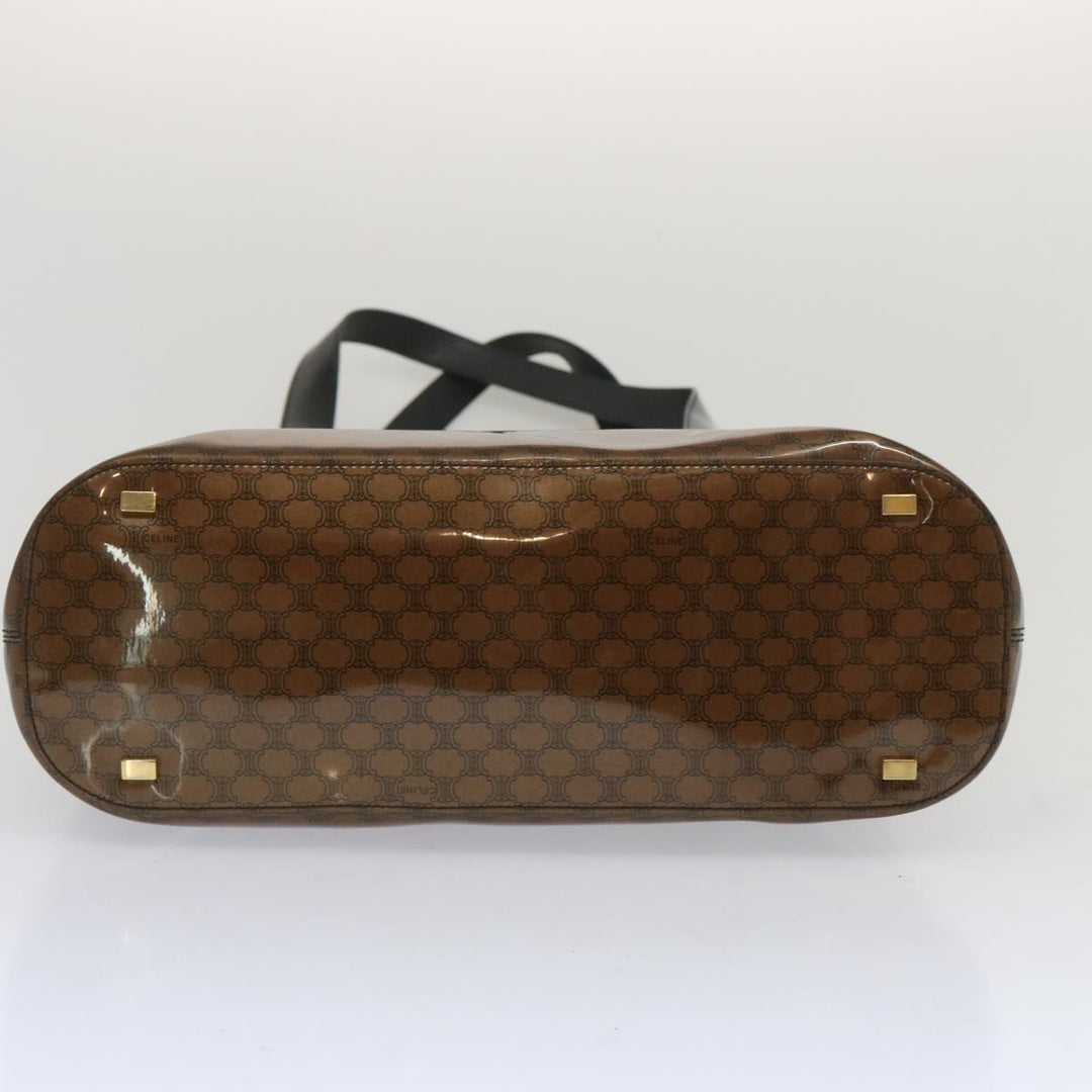 Celine Macadam Canvas Tote Bag Brown Auth 67344