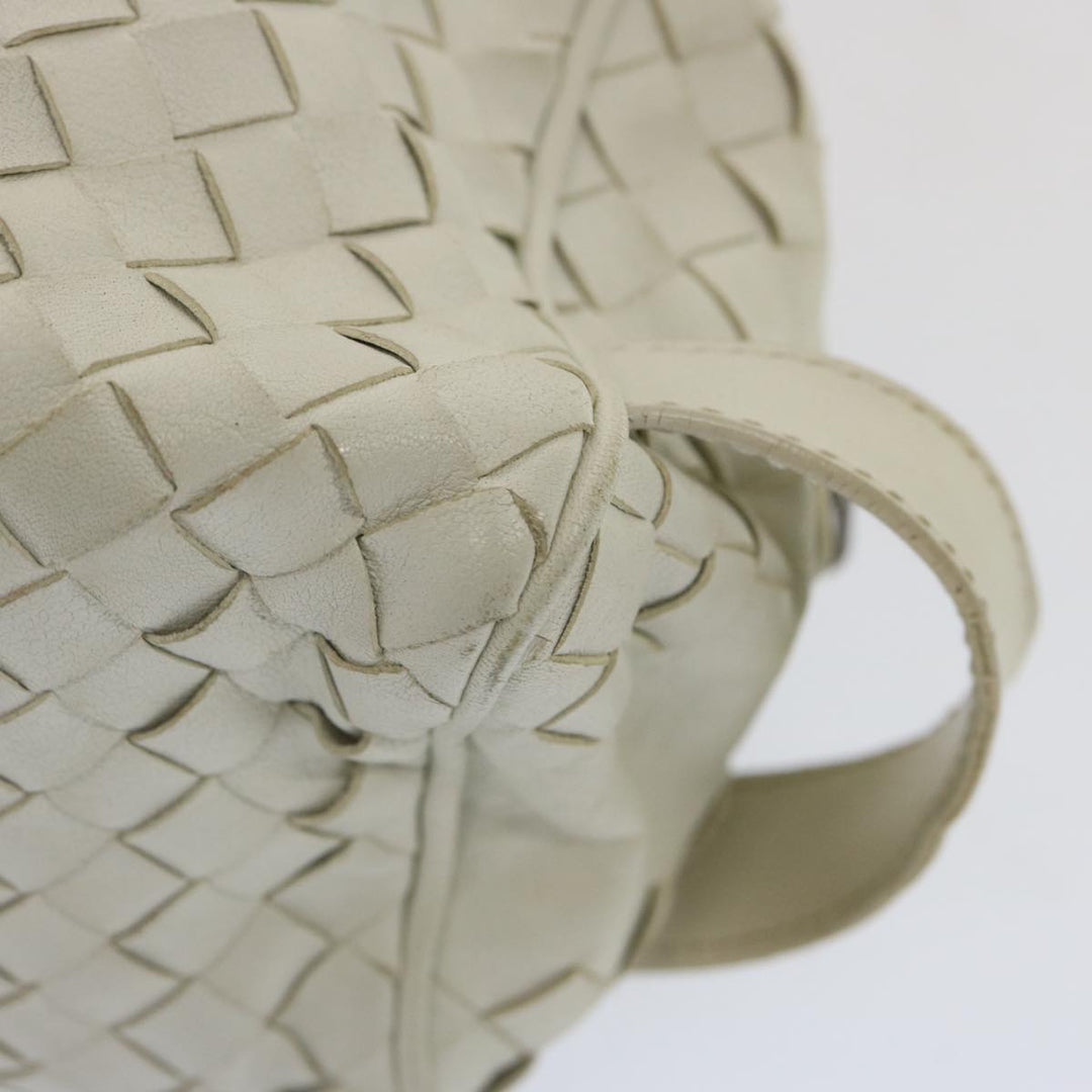 Bottega veneta INTRECCIATO Clutch Bag Leather White 174361 Auth 67355