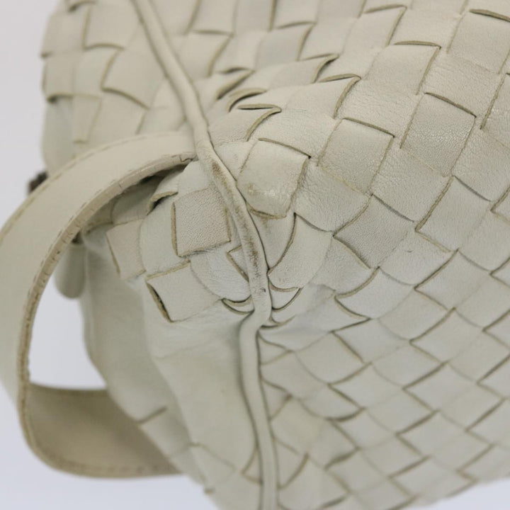 Bottega veneta INTRECCIATO Clutch Bag Leather White 174361 Auth 67355
