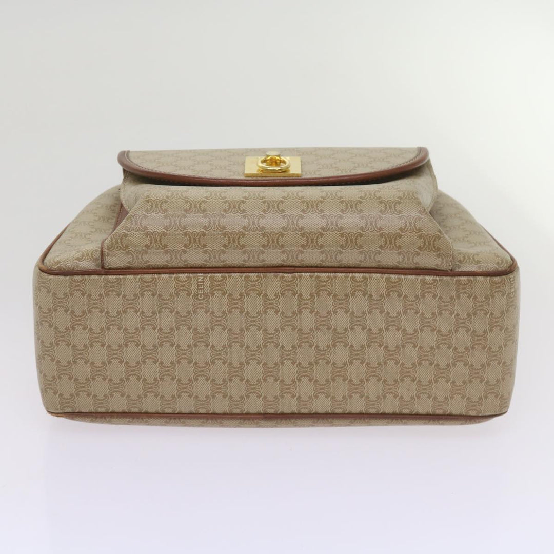 Celine Macadam Canvas Hand Bag Beige Auth 67396