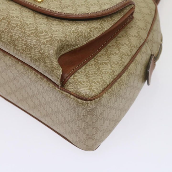 Celine Macadam Canvas Hand Bag Beige Auth 67396