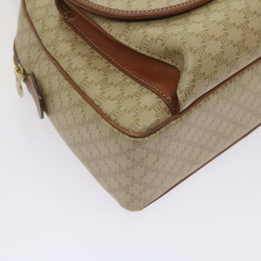Celine Macadam Canvas Hand Bag Beige Auth 67396