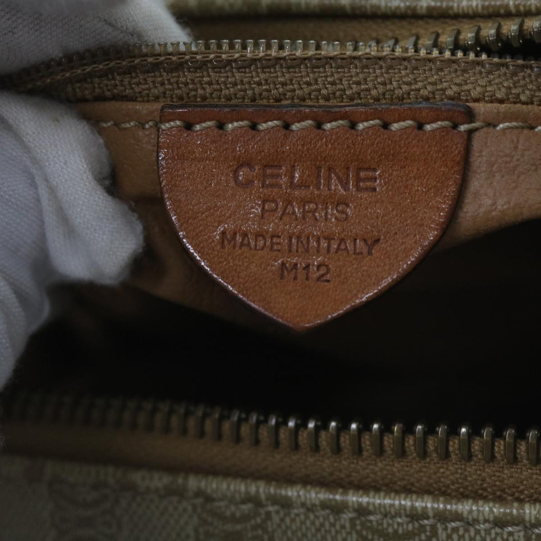Celine Macadam Canvas Hand Bag Beige Auth 67396