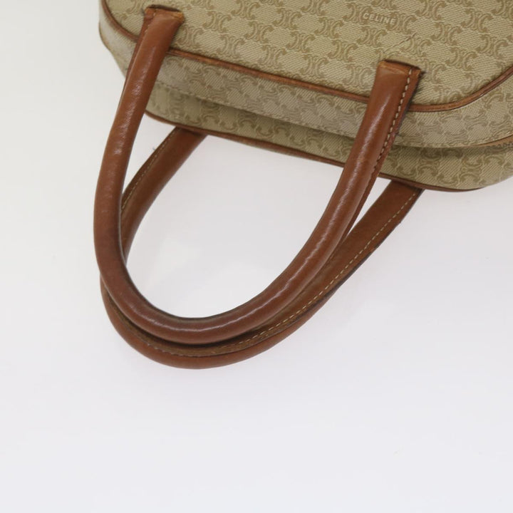 Celine Macadam Canvas Hand Bag Beige Auth 67396