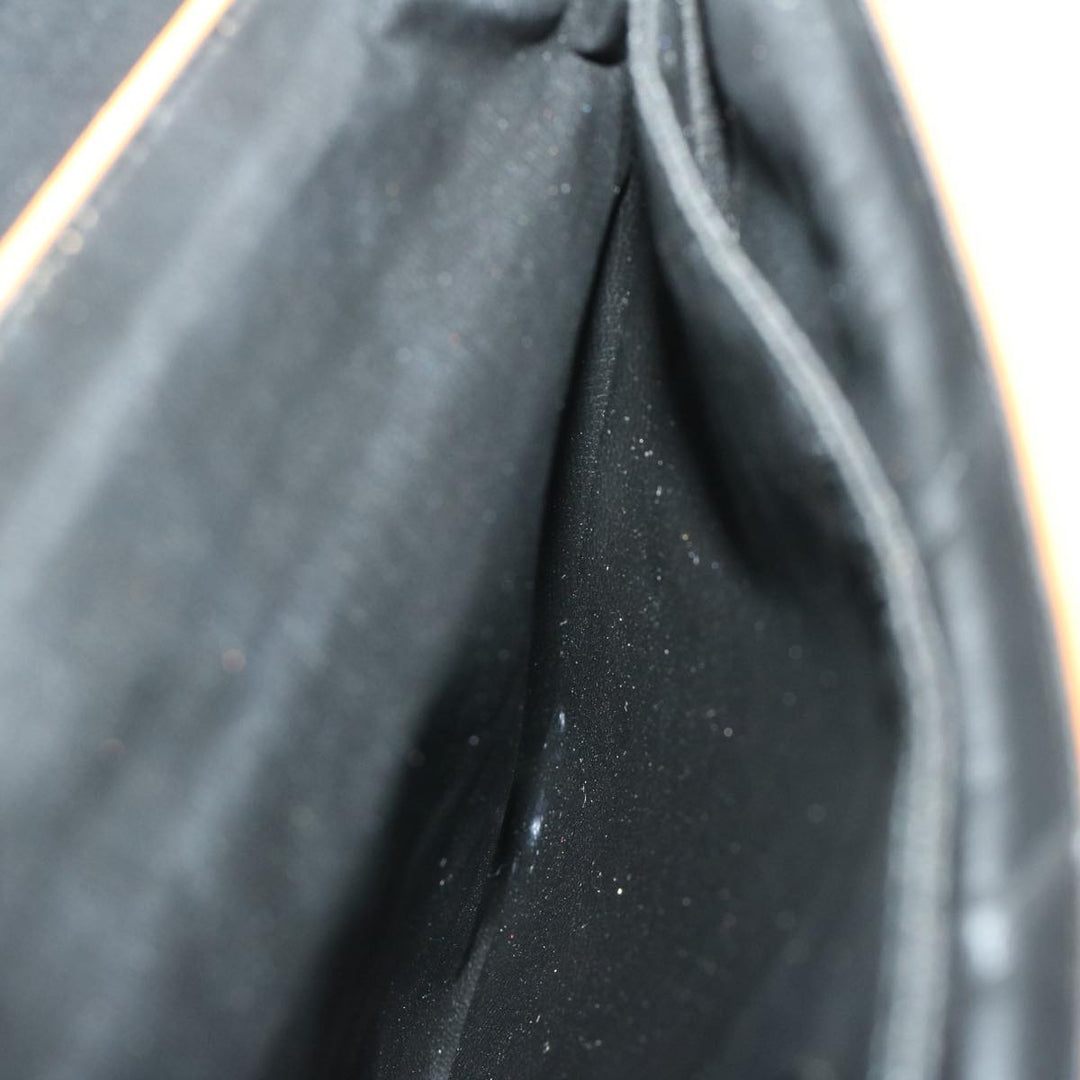 Celine Clutch Bag Leather Black  67581