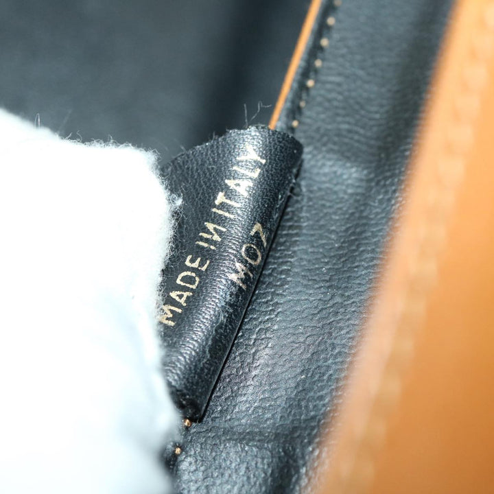 Celine Clutch Bag Leather Black  67581