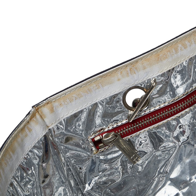Top Quality Chanel None. 5 No. 5 Coco Chain Tote Bag Navy Red Silver Canvas Leather  Chanel