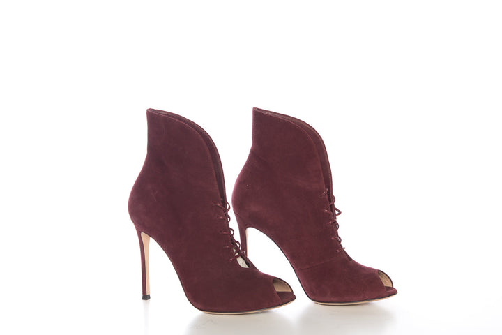 Gianvito Rossi Burgundy Boots SZ 38