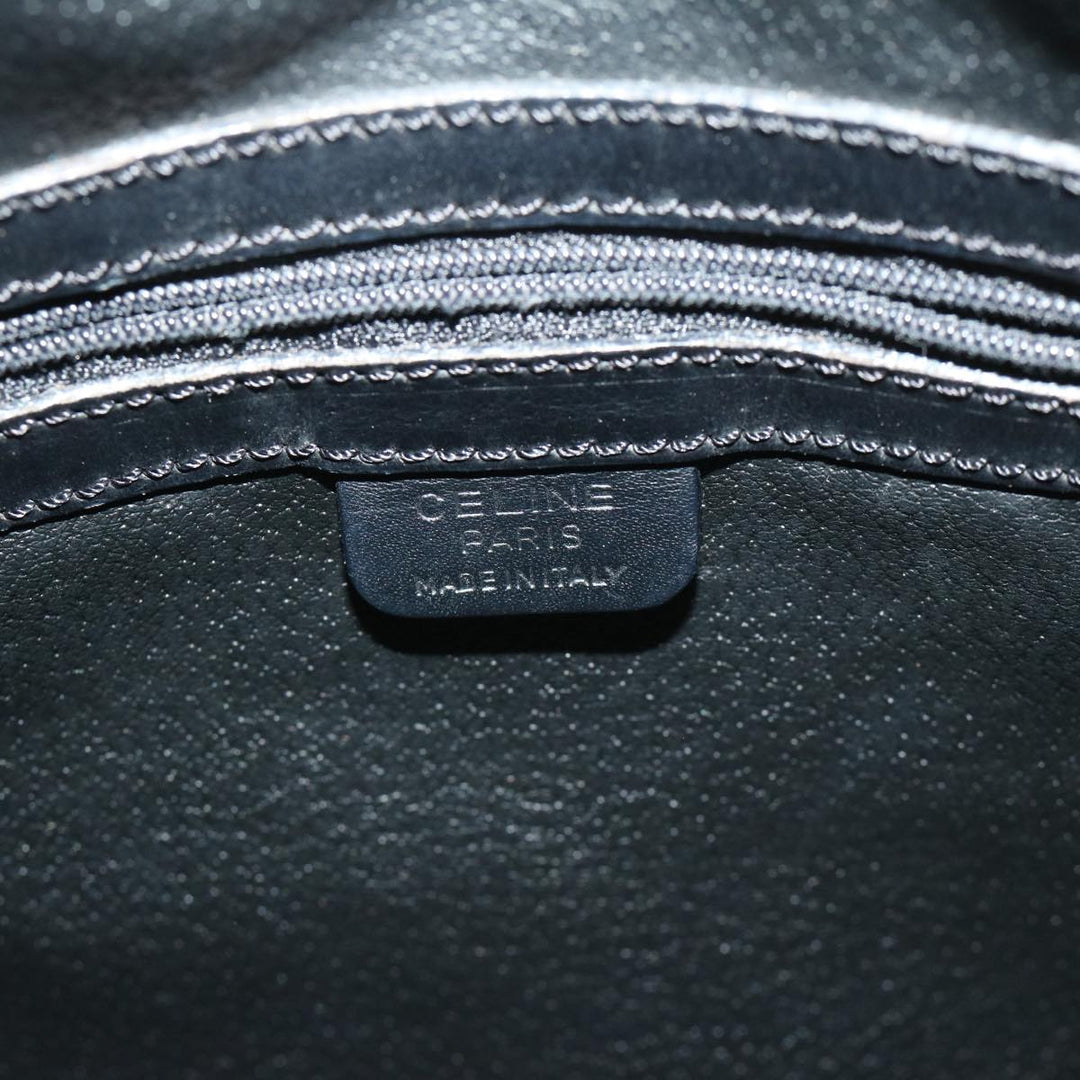 Celine Macadam Canvas Shoulder Bag PVC Black Auth 67628