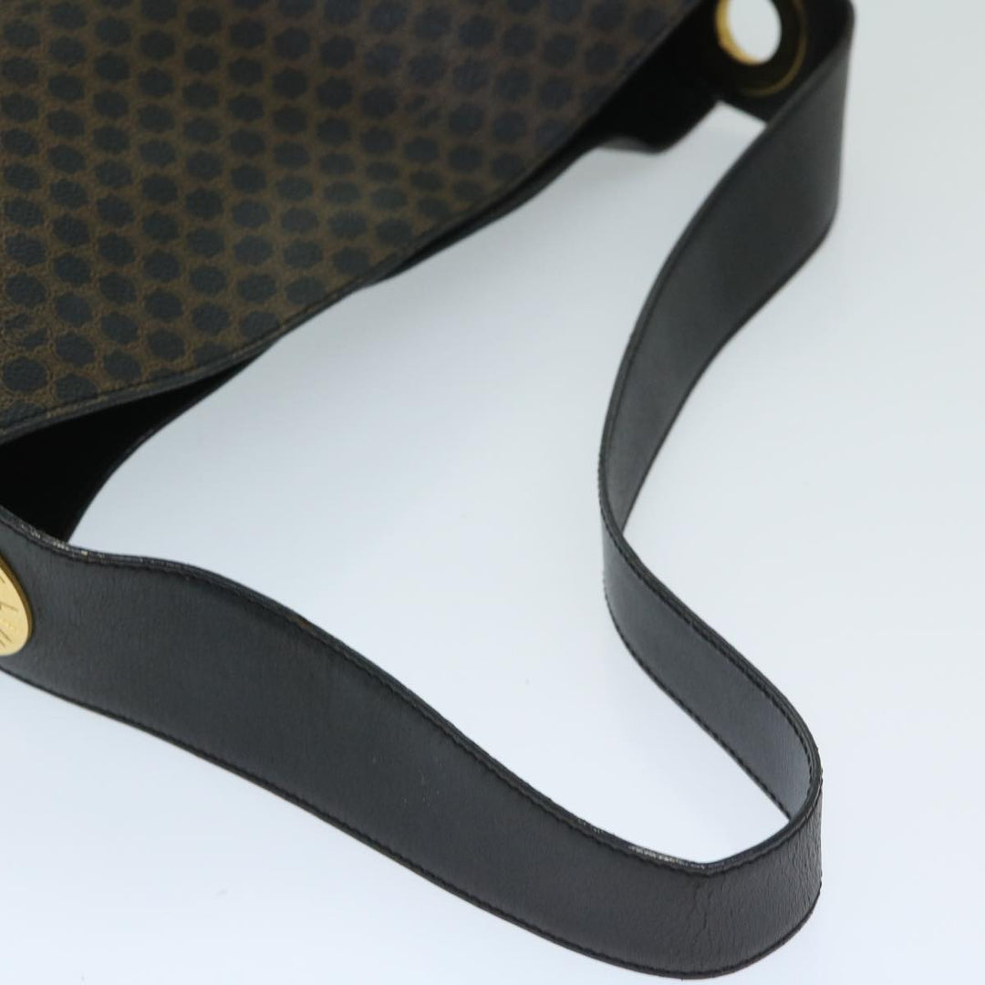 Celine Macadam Canvas Shoulder Bag PVC Black Auth 67628