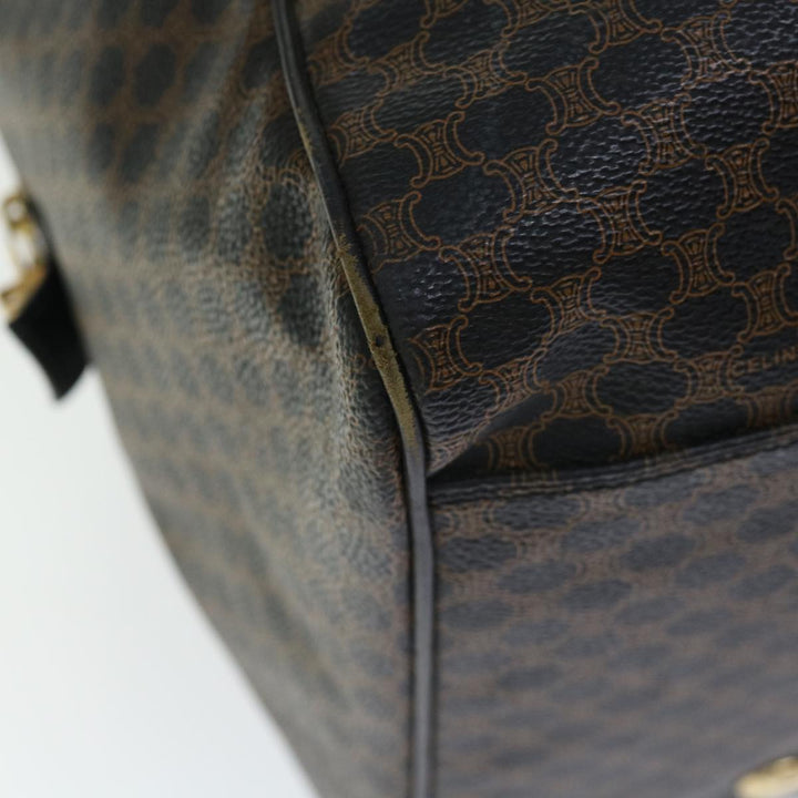 Celine Macadam Canvas Boston Bag PVC Black  67629