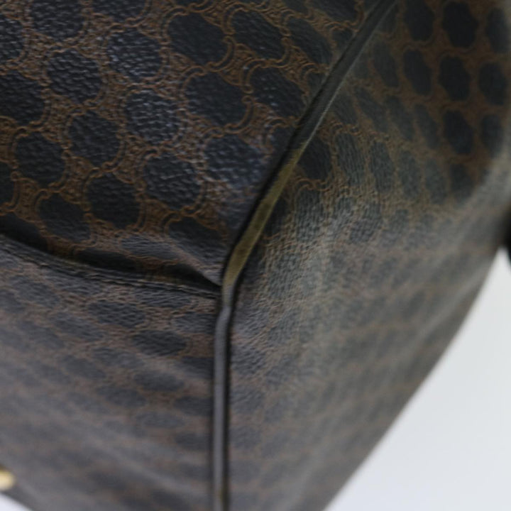 Celine Macadam Canvas Boston Bag PVC Black  67629