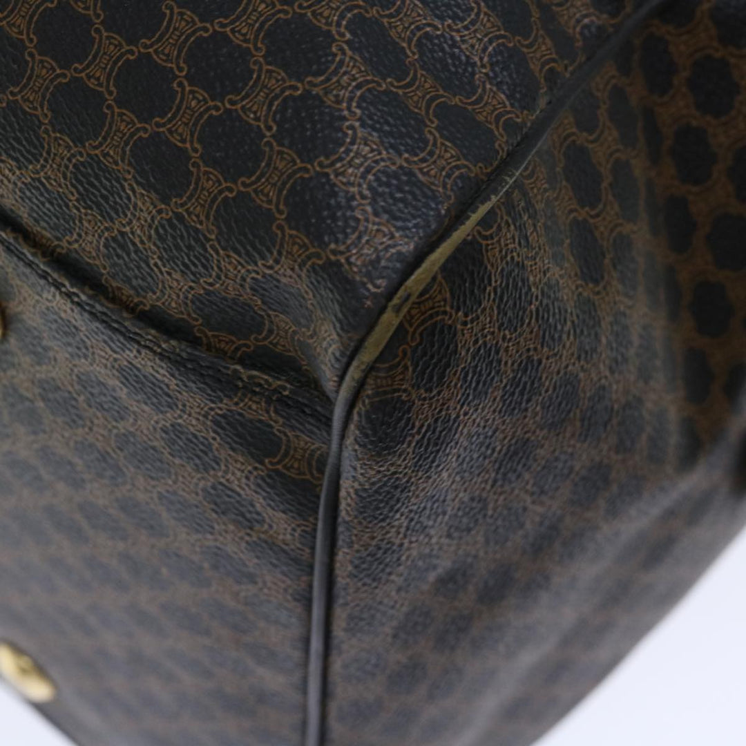 Celine Macadam Canvas Boston Bag PVC Black  67629