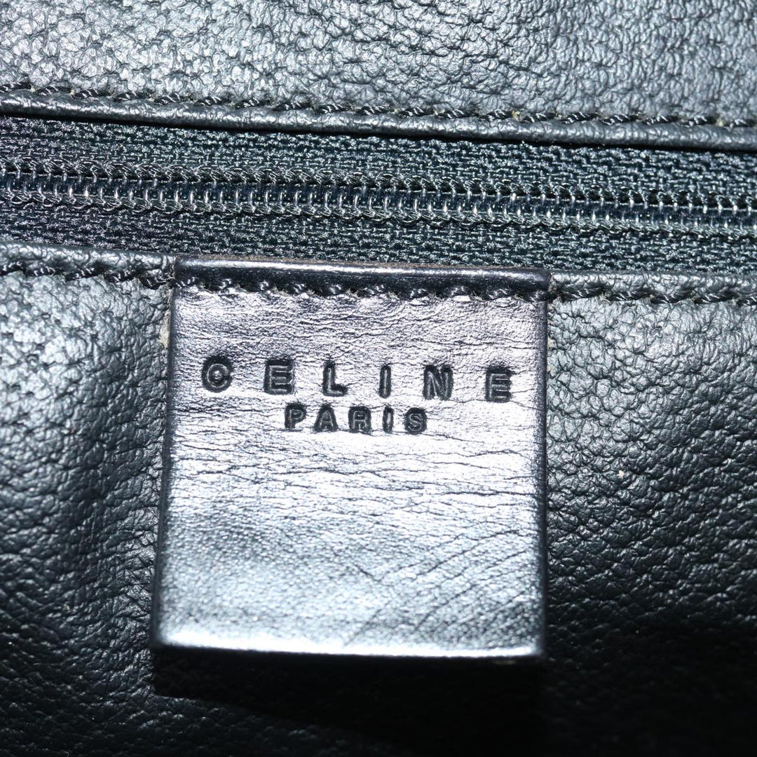 Celine Macadam Canvas Boston Bag PVC Black  67629