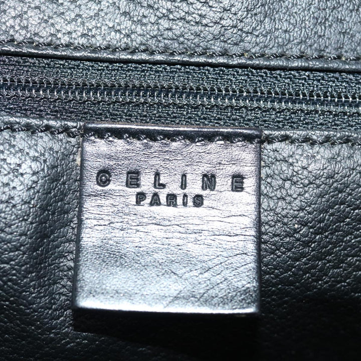 Celine Macadam Canvas Boston Bag PVC Black  67629
