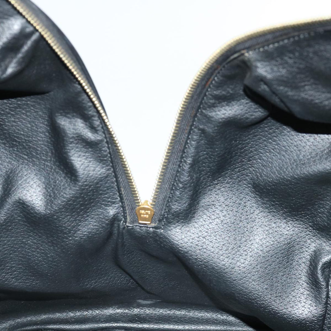 Celine Macadam Canvas Boston Bag PVC Black  67629
