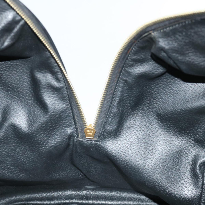 Celine Macadam Canvas Boston Bag PVC Black  67629