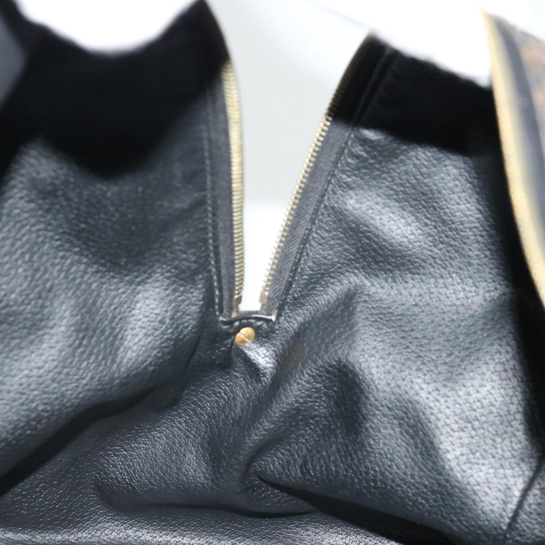 Celine Macadam Canvas Boston Bag PVC Black  67629