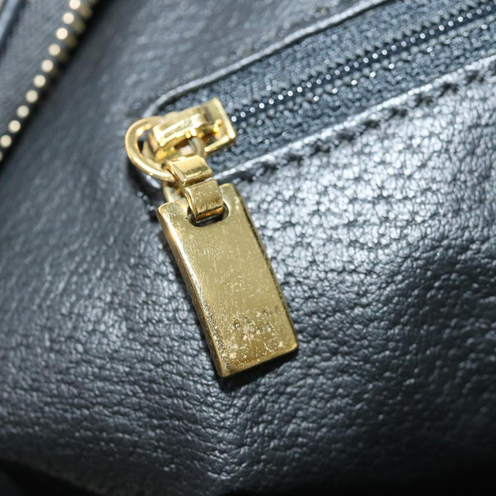 Celine Macadam Canvas Boston Bag PVC Black  67629