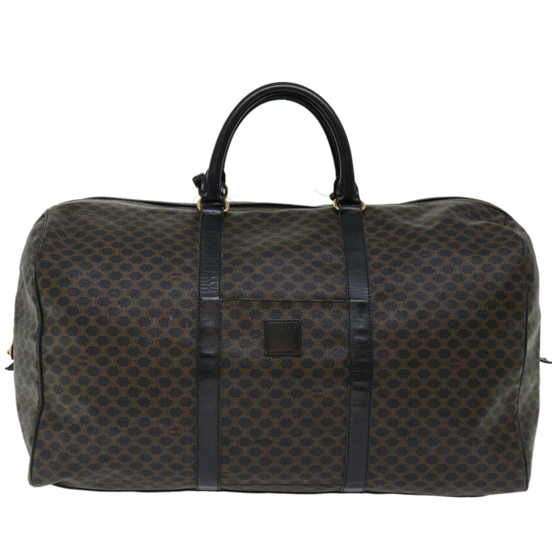 Celine Macadam Canvas Boston Bag PVC Black  67629