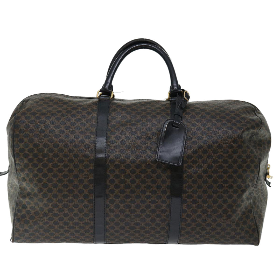 Celine Macadam Canvas Boston Bag PVC Black  67629