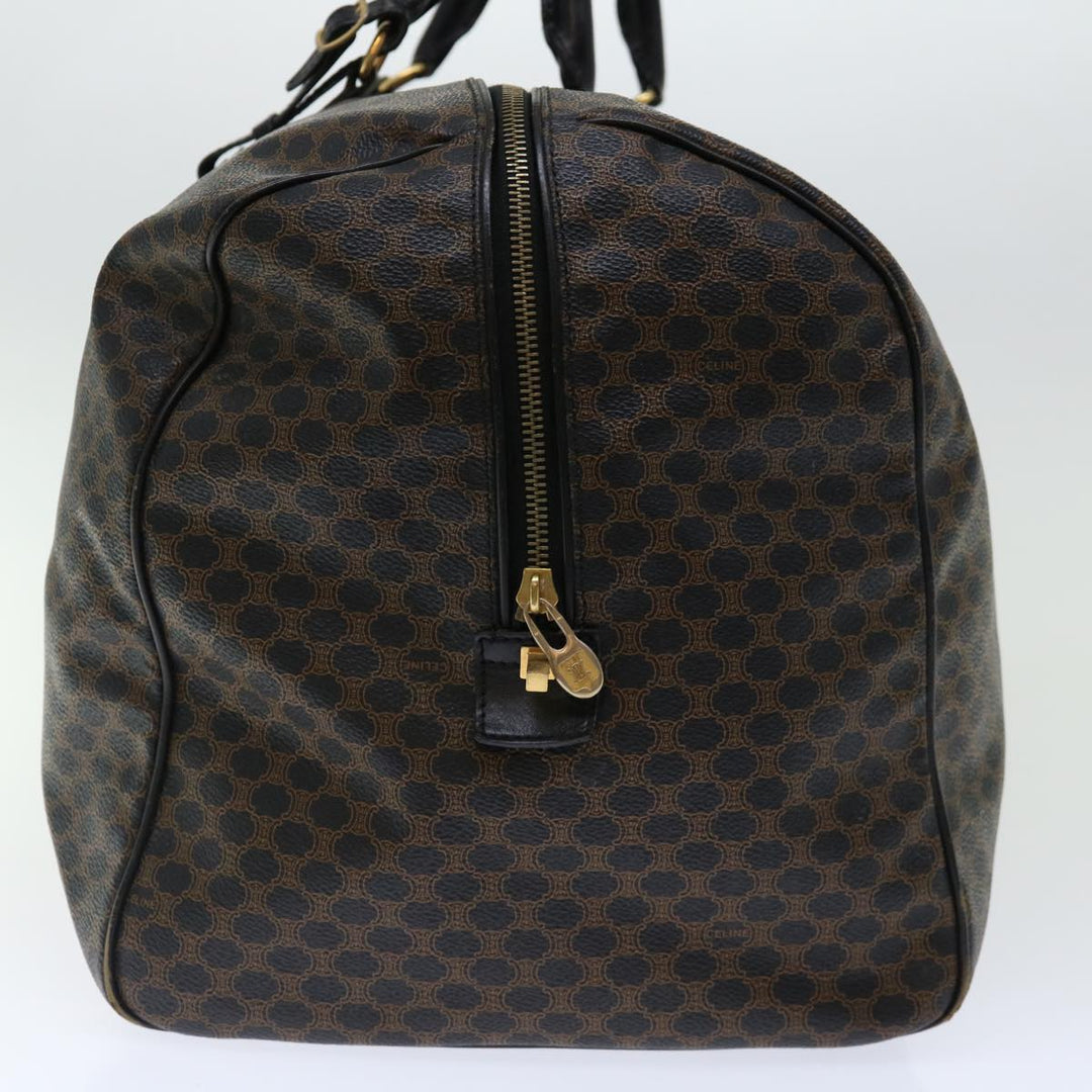 Celine Macadam Canvas Boston Bag PVC Black  67629