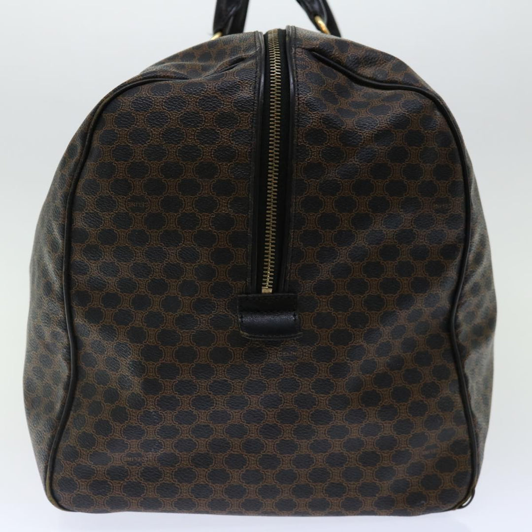 Celine Macadam Canvas Boston Bag PVC Black  67629