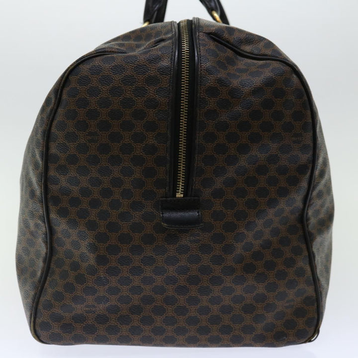 Celine Macadam Canvas Boston Bag PVC Black  67629