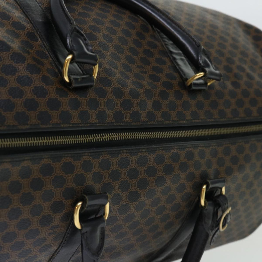 Celine Macadam Canvas Boston Bag PVC Black  67629