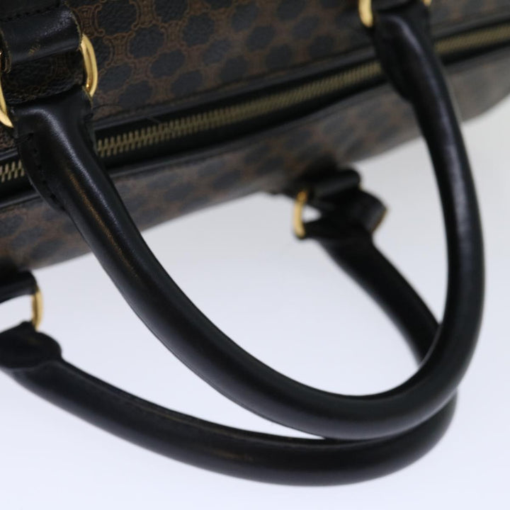 Celine Macadam Canvas Boston Bag PVC Black  67629