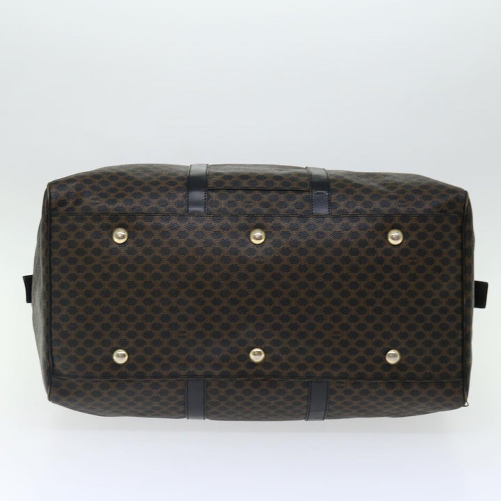 Celine Macadam Canvas Boston Bag PVC Black  67629