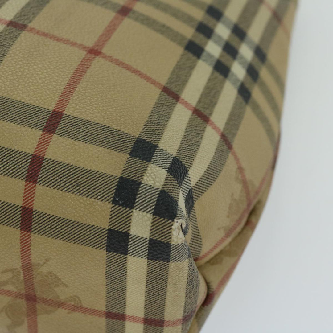 Burberry Nova Check Tote Bag PVC Beige Auth 67654