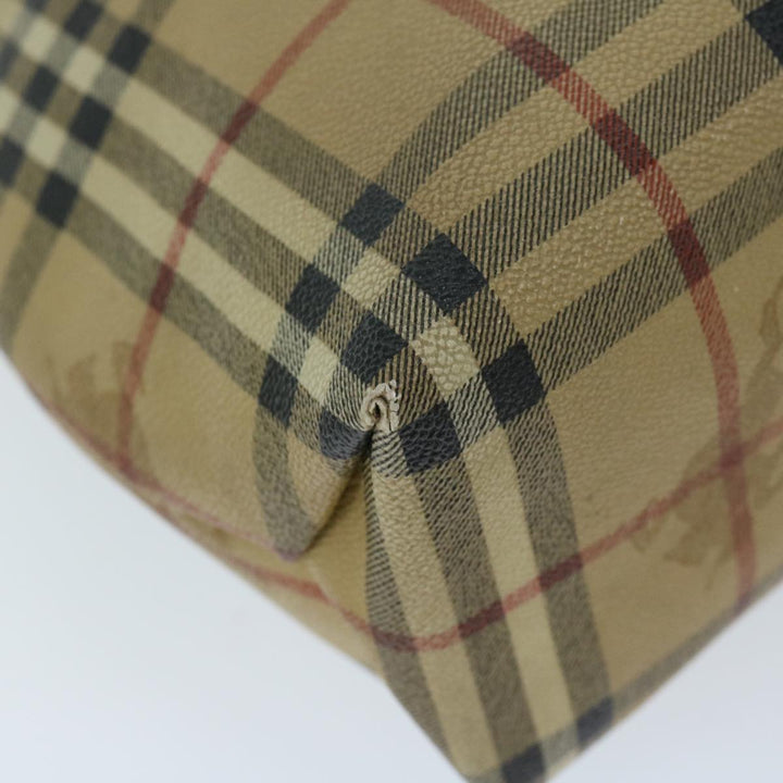 Burberry Nova Check Tote Bag PVC Beige Auth 67654